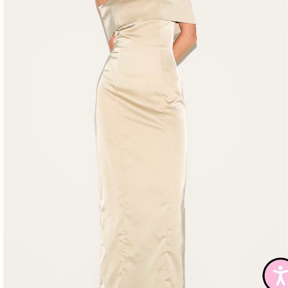 PrettyLittleThing Sage Green Formal Dress